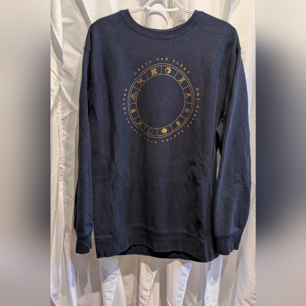 B1 Greta Van Fleet 2022 World Tour Navy Sweatshirt (Size XL)